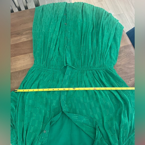 ANTHROPOLOGIE Allene Shimmer - Green Dress - Large - Picture 7 of 9